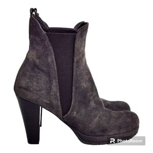 BROWNS Suade High Heels Ankle Boots